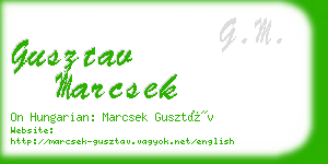 gusztav marcsek business card